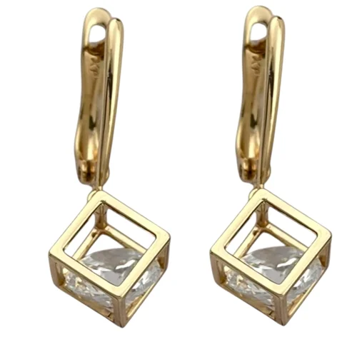 گوشواره زنانه ژوپینگ مدل مکعب کد E5997