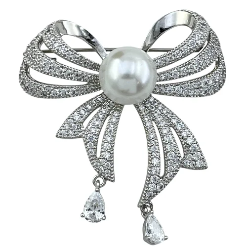 گل سینه زنانه ژوپینگ مدل پاپیون کد G4180