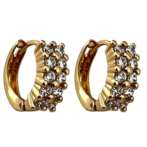 گوشواره زنانه ژوپینگ مدل نگین جواهری کد E6246