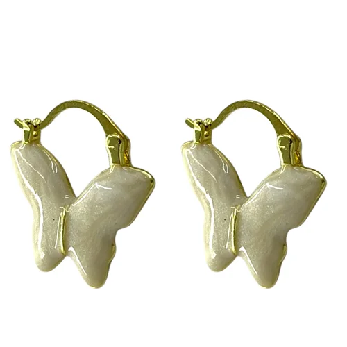 گوشواره زنانه میناکاری مدل پروانه کد E6410