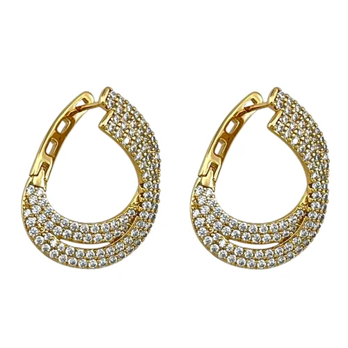 گوشواره زنانه ژوپینگ مدل جواهری کد E6283