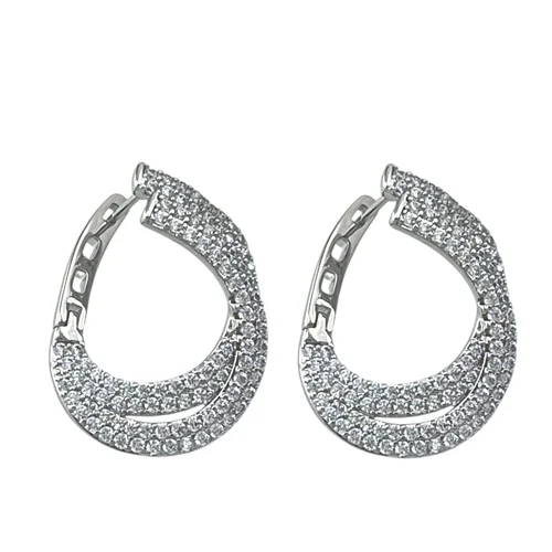 گوشواره زنانه ژوپینگ مدل جواهری کد E6278