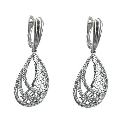 گوشواره زنانه ژوپینگ مدل جواهری کد E6277