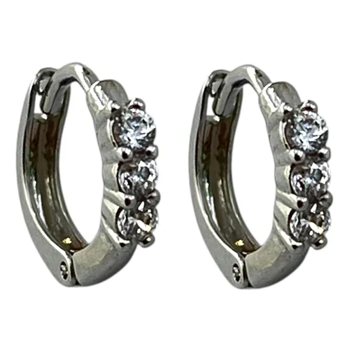 گوشواره زنانه ژوپینگ مدل نگین جواهری کد E6307