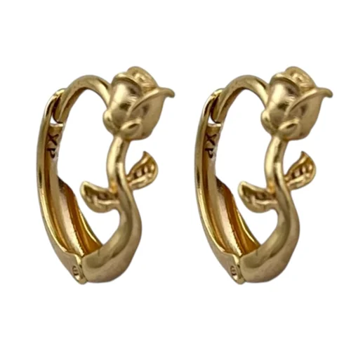 گوشواره زنانه ژوپینگ مدل گل رز کد E5975