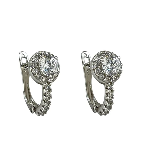 گوشواره زنانه ژوپینگ  مدل نگین دار کد E6376