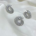 نیم ست زنانه مدل جواهری برگ کد M4409 - تصویر 2