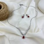 نیم ست زنانه مدل جواهری یاقوت کد M4414 - تصویر 2