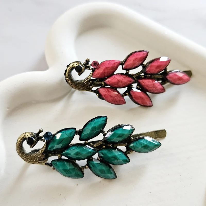 گیره مو نگینی فلزی 2